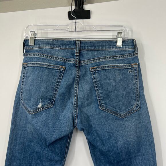 Rag & Bone Dre Capri Low-Rise Slim Boyfriend Jeans in Ambra - Picture 7 of 8